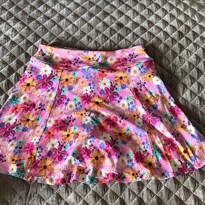 Vibrant Floral Skater Skirt